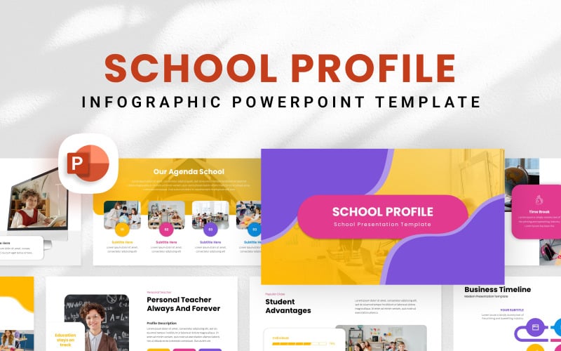 School Profile Presentation Template PowerPoint Template