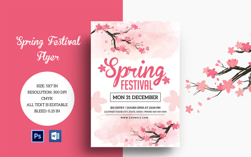 Spring Party Invitation Flyer Corporate Identity