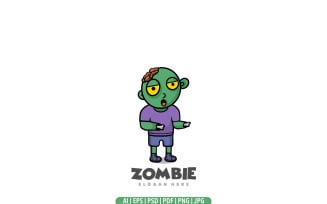 Zombie Children Mascot Logo Template