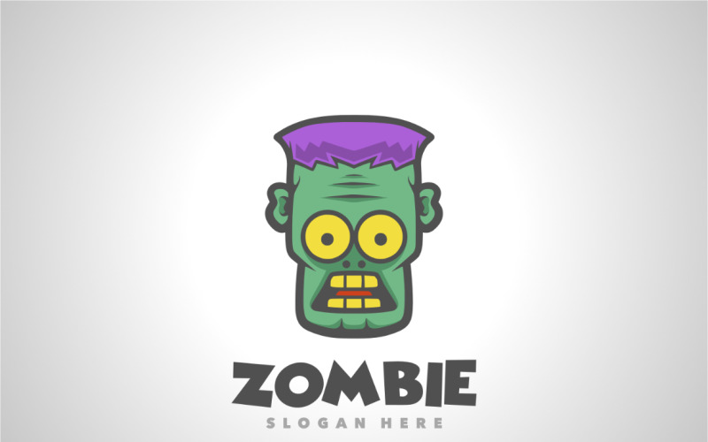 Zombie Frankenstein Mascot Cartoon Logo Logo Template