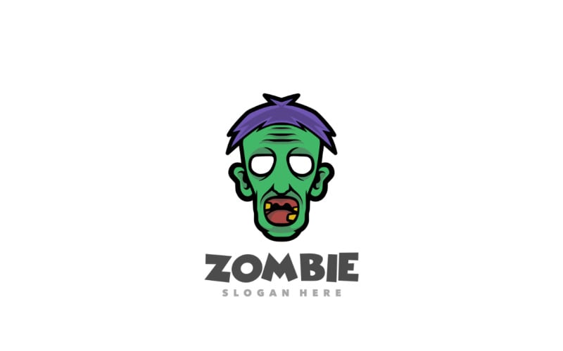 Zombie Grandfather Mascot Logo Template