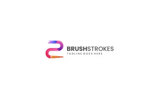Brush Gradient Colorful Logo
