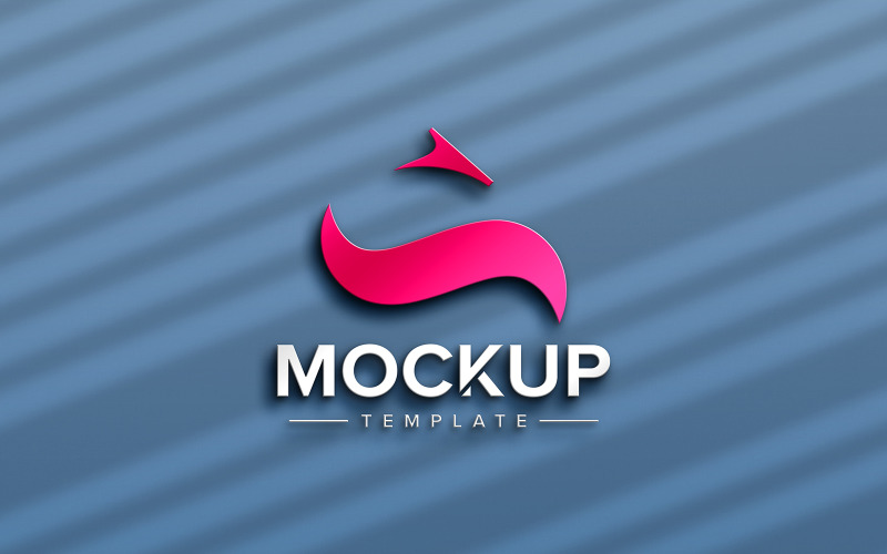 Realistic 3d logo mockup with shadows Product Mockup