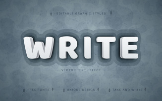 White Stone - Editable Text Effect, Font Style