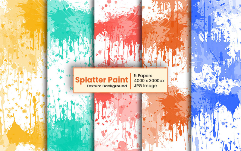 Abstract colorful watercolor paint splatter background. Watercolor digital paper Background