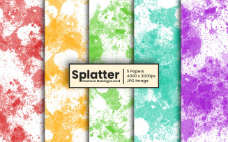 Abstract Paint Splatter Watercolor Texture Background.