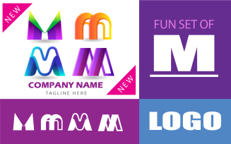 Professional M Color Logo Template