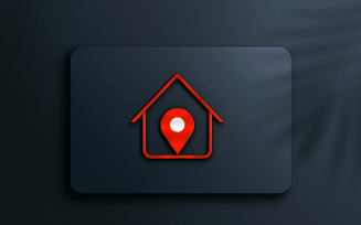 Real Estate Logo Design With House and Location Icon