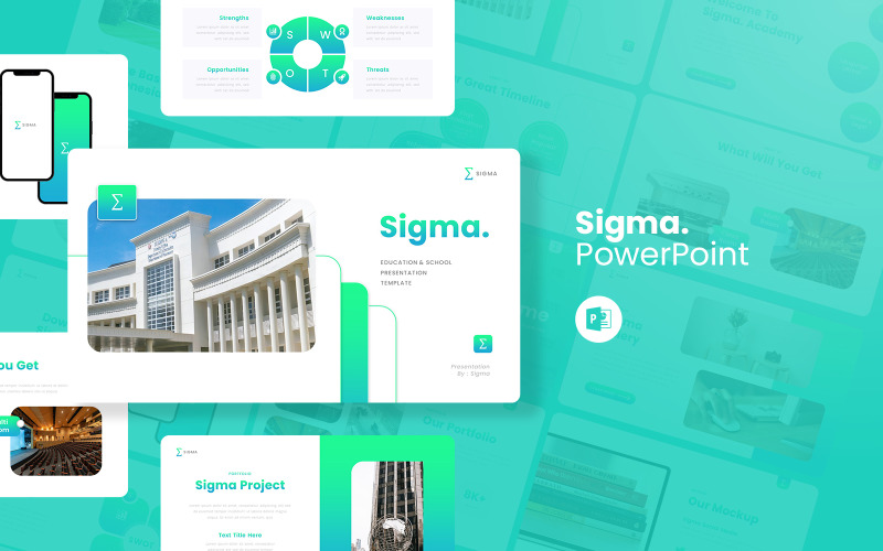 Sigma - Education Google Slides Template PowerPoint Template