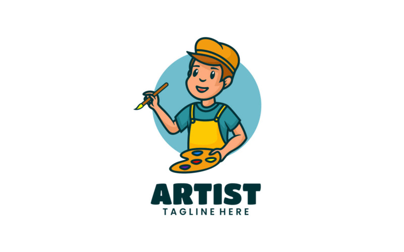 Artist Mascot Cartoon Logo Logo Template