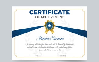 Award certificate template vector design