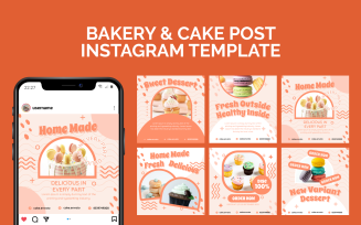 Bakery & Cake Post Instagram Template
