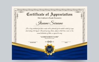 Business appreciation certificate vector