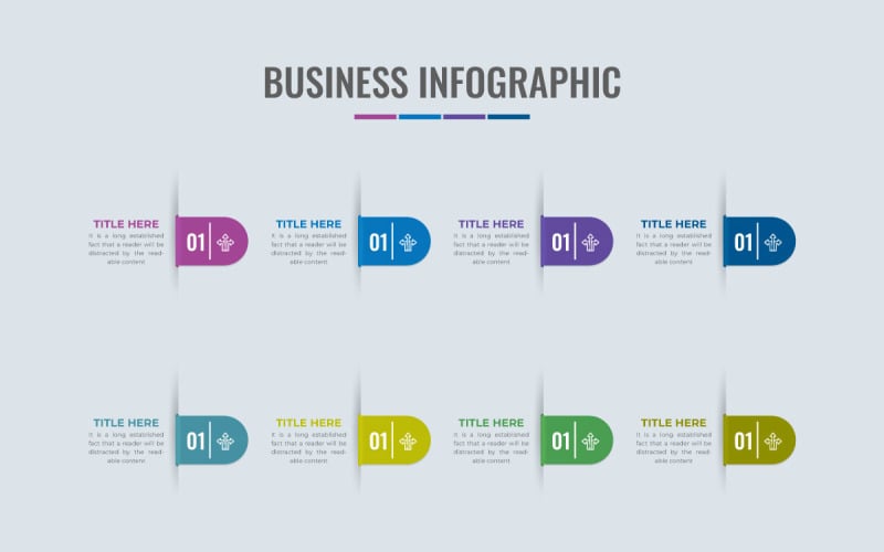 Business data presentation infographic Infographic Element