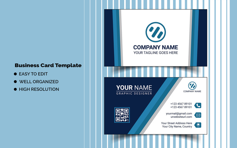 Clean Modern Creative Business Card Template Ready To Use Corporate Identity