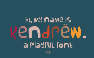 Kendrew Font - Playful Font
