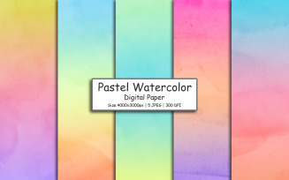 Pestle watercolor Digital Paper, Watercolor Background, Watercolor Paint Texture