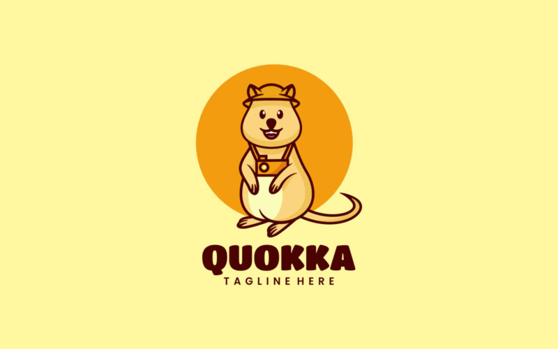 Quokka Mascot Cartoon Logo Logo Template