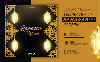 Ramadan Mubarak Social Media Traditional Islamic Post