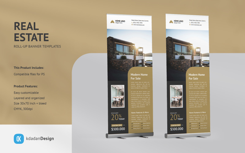 Real Estate Roll Up Banner Vol 032 Corporate Identity