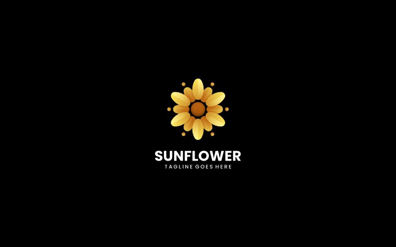 Sunflower Gradient Logo Design Logo Template