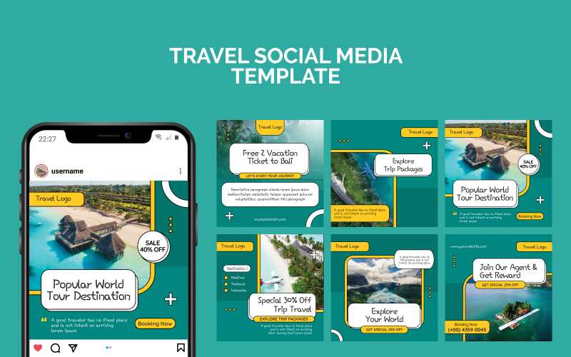 Travel Instagram Template Social Media