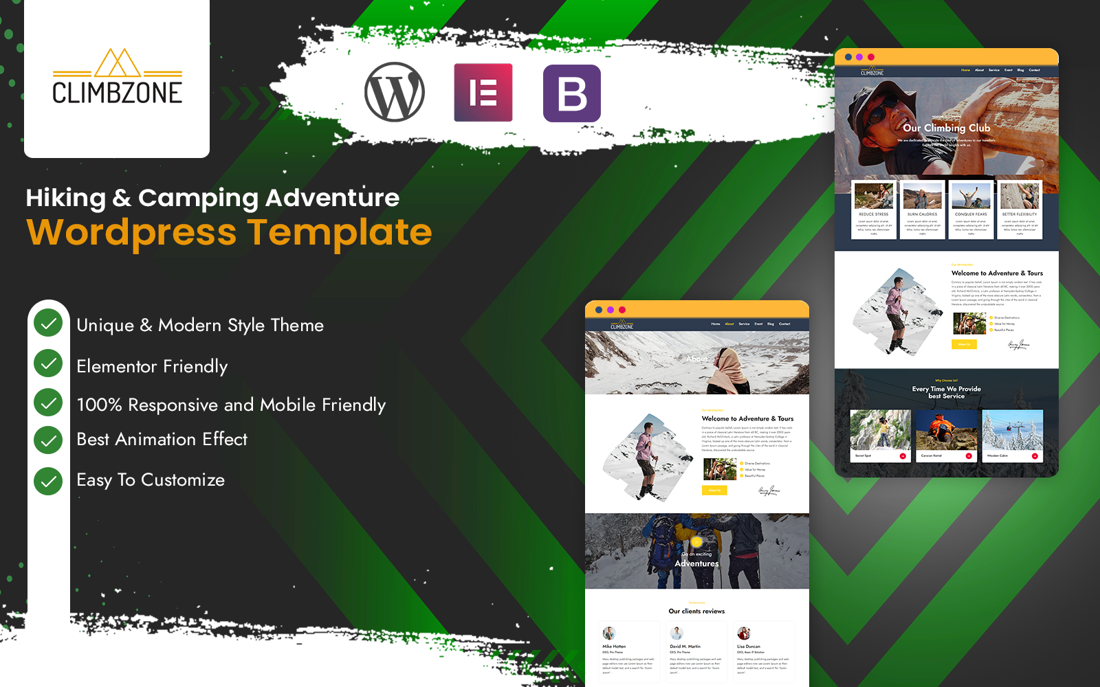 Climbzone - Hiking & Camping Adventure WordPress Theme