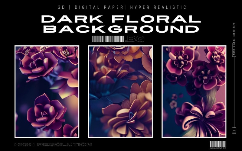 Dark Premium Floral Background