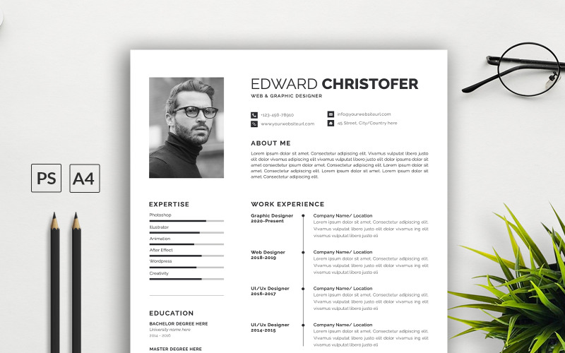 Edward Christofer Professional Portfolio Resume Resume Template