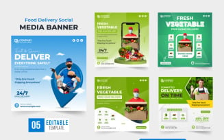 Vegetable home delivery poster bundle