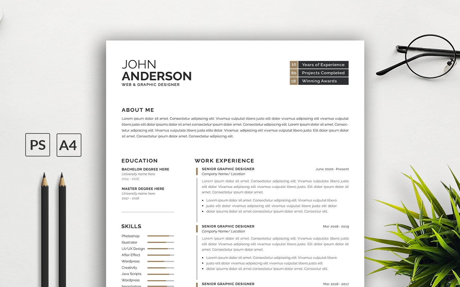 Kit Graphique #322501 Clean Resume Divers Modles Web - Logo template Preview