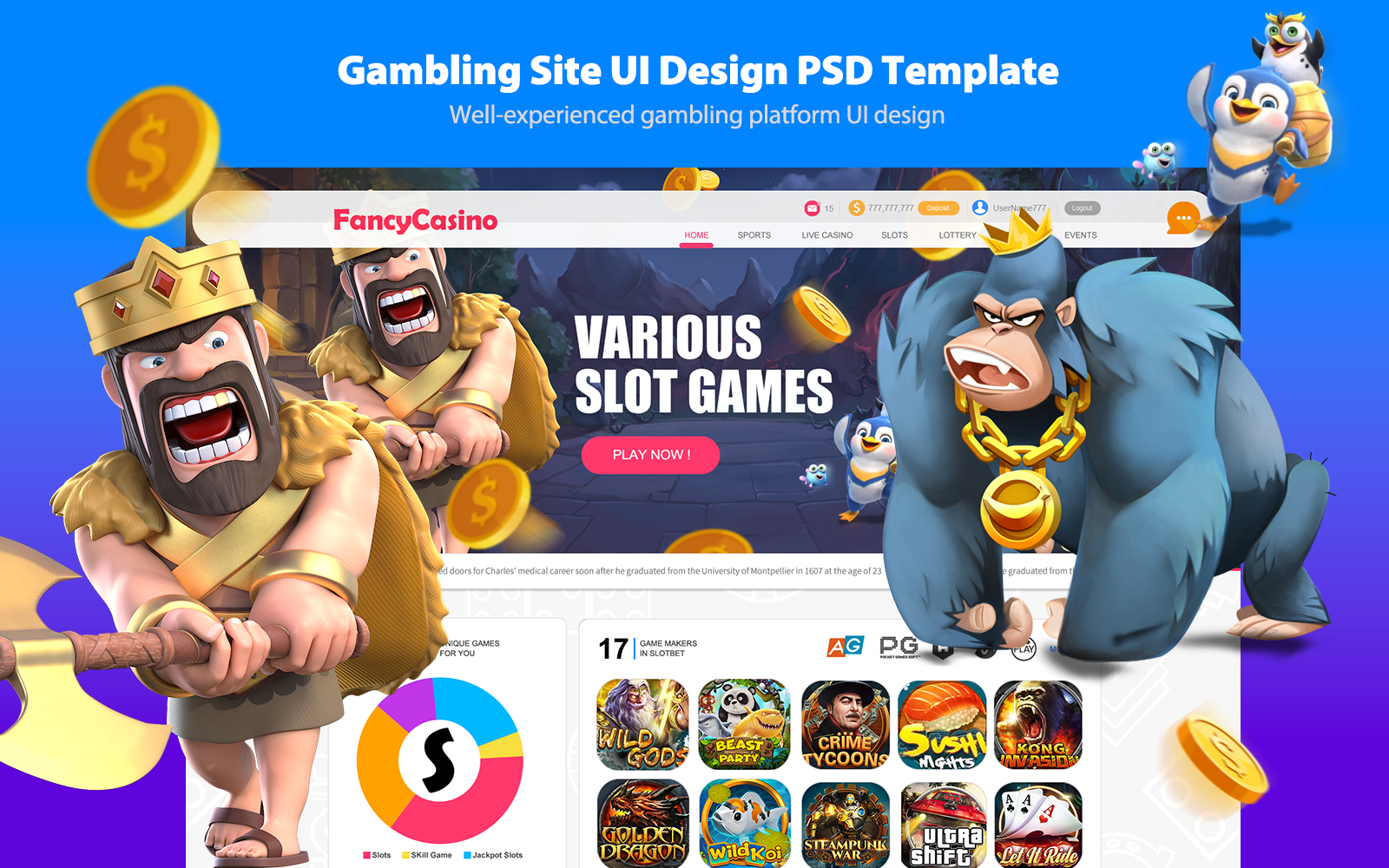 Kit Graphique #322542 Design Casino Web Design - Logo template Preview
