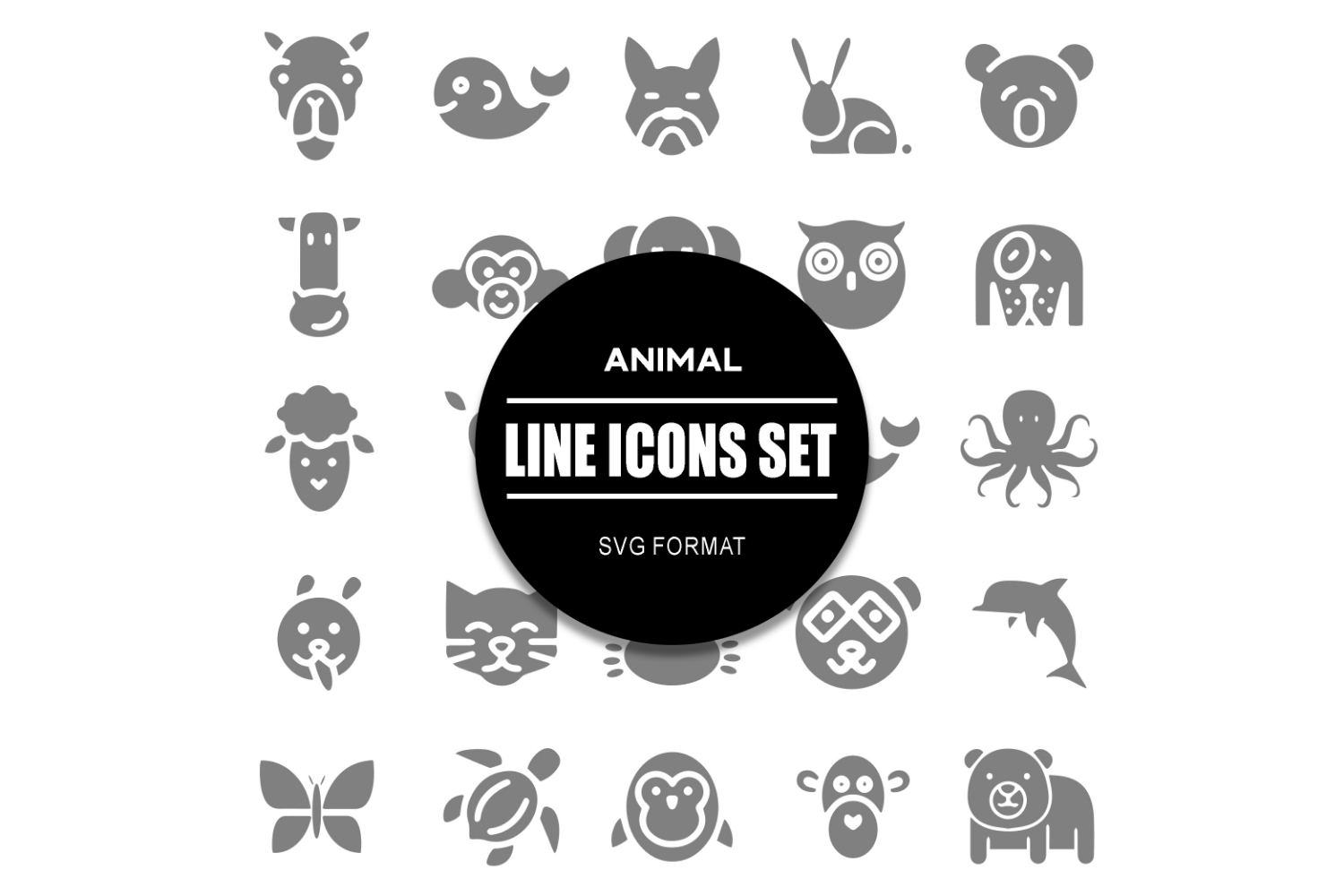 Animal Icon Bundle Set Pet Icons