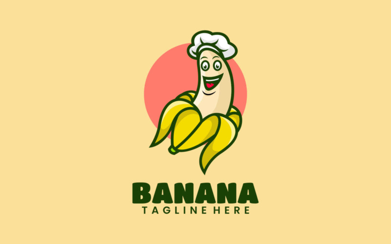 Banana Mascot Cartoon Logo Design Logo Template