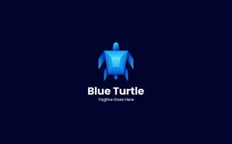 Blue Turtle Gradient Logo