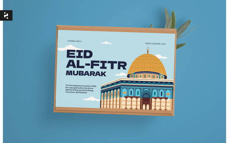 Eid Al Fitr Mubarak Greeting Card Corporate Identity