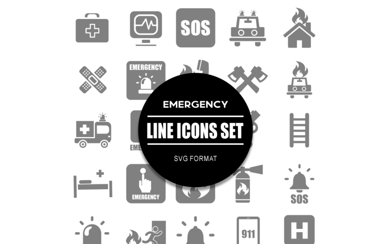 Emergency Icon Set SOS Icons Bundle