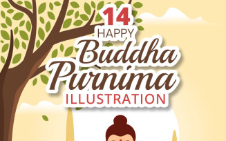 14 Happy Buddha Purnima Illustration