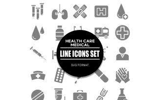 Health Care Icon Set Medical Icons Bundle