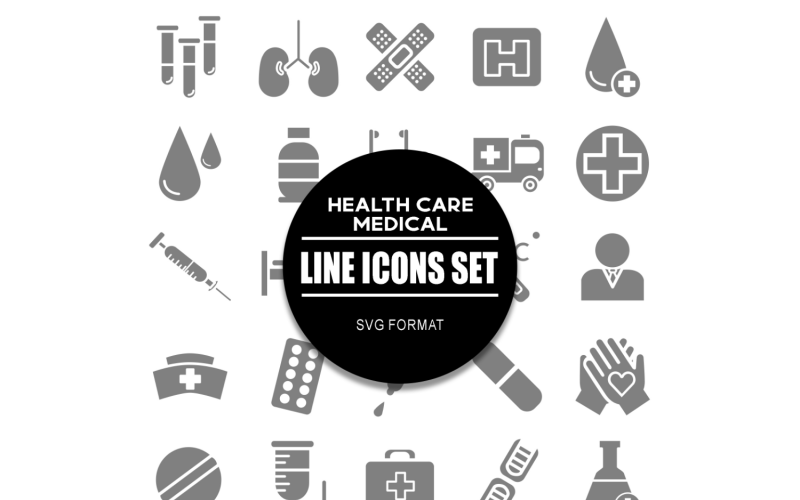Health Care Icon Set Medical Icons Bundle