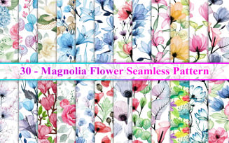 Magnolia Flower Seamless Pattern