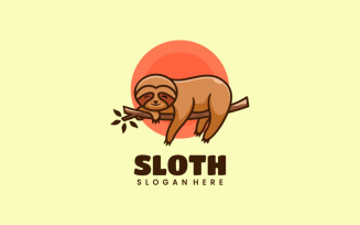Sloth Mascot Cartoon Logo Style