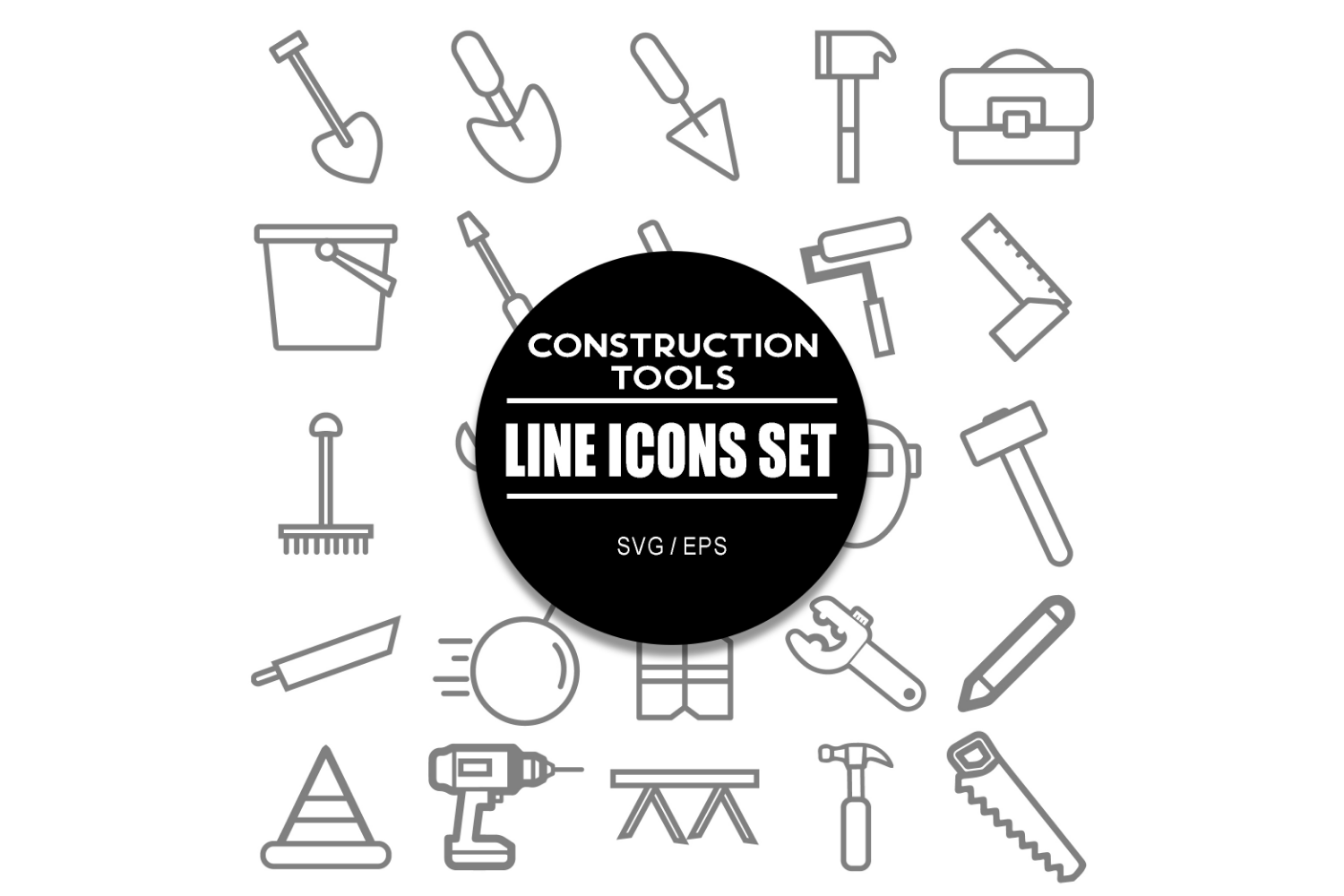 Construction Tools Icon Bundle Tools Icons Set