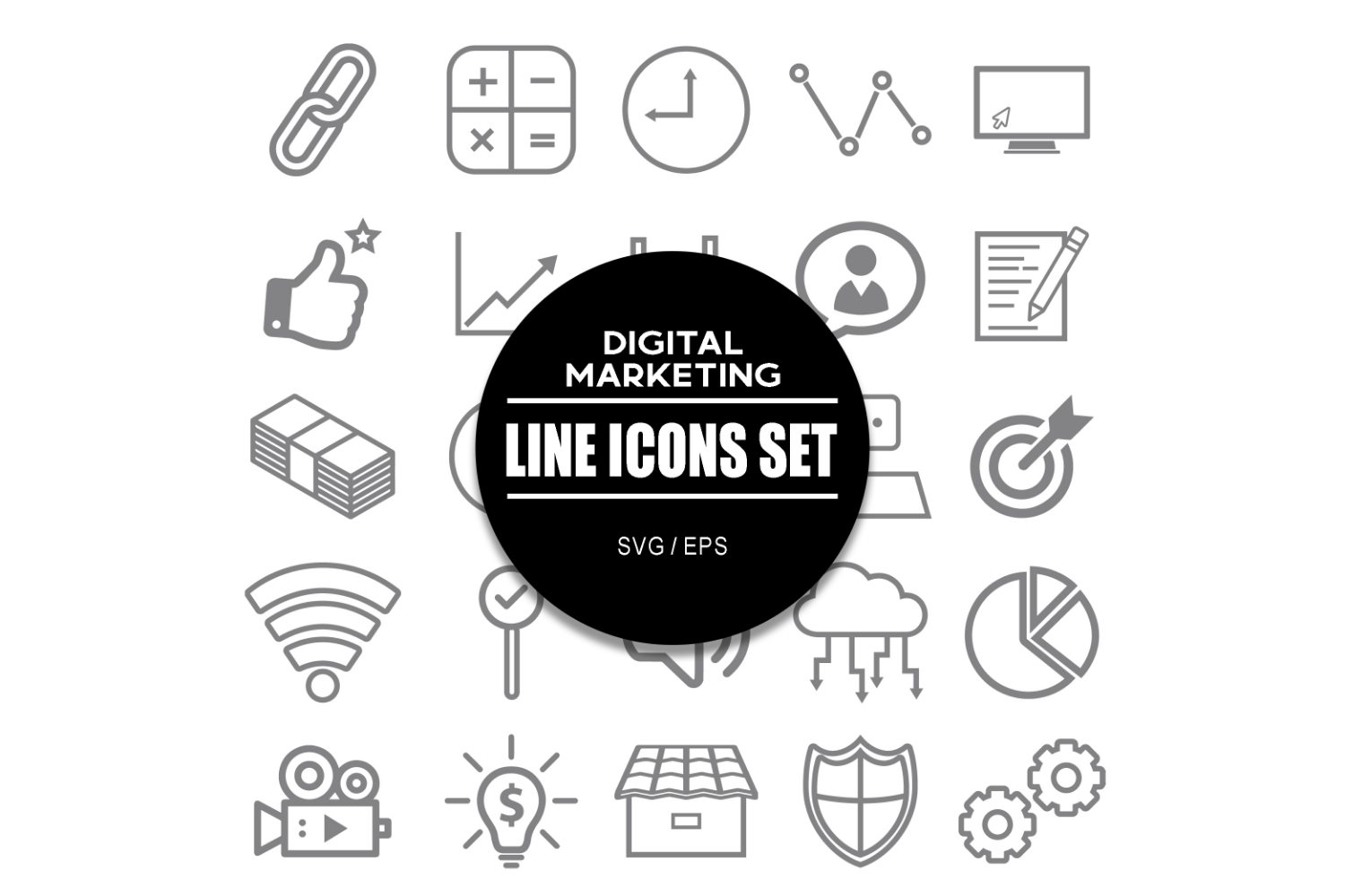 Digital Marketing Icon Bundles Icons Set