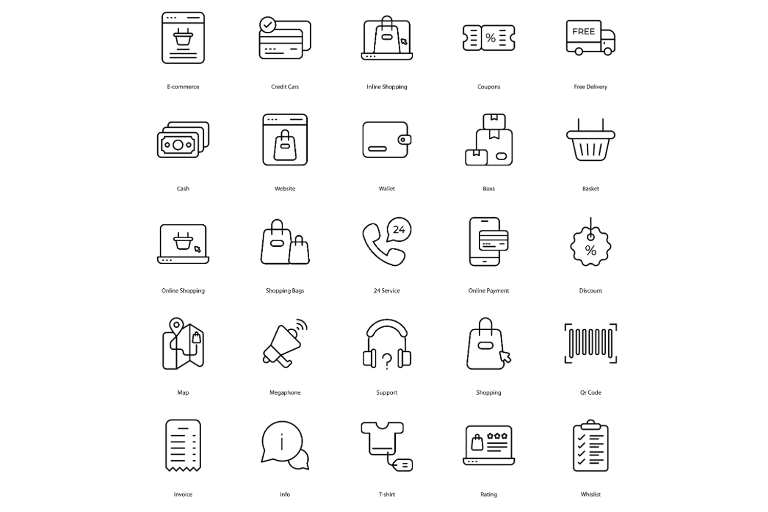 E-Commerce Icon Set Business Icons Bundle