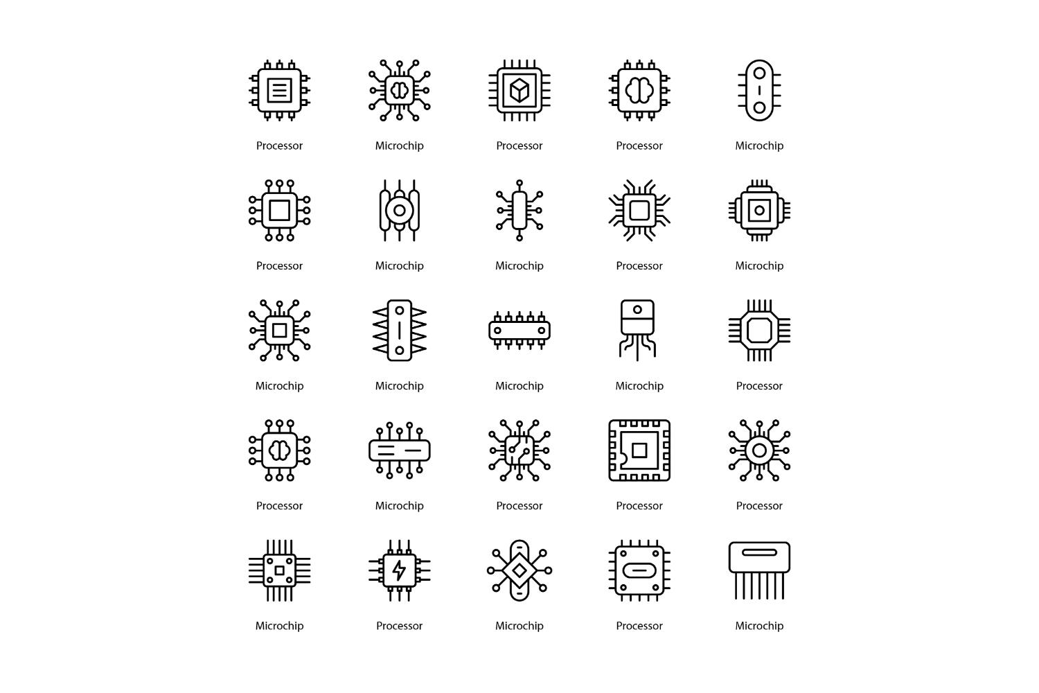 Kit Graphique #322637 Semiconductor Micro Divers Modles Web - Logo template Preview