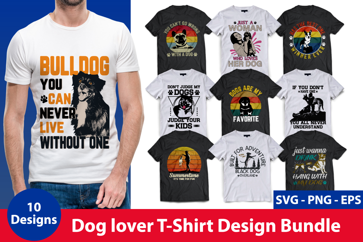 Dog Lover T-shirt Design Bundle