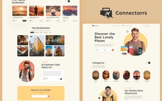 Connectorrs UI Template Designed in Adobe XD