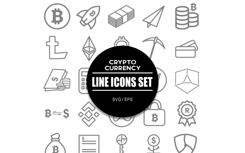 Crypto Currency Icon Bundle Finance Icons Set Icon Set