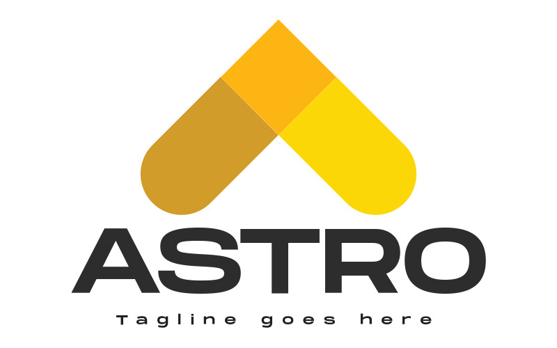 Letter a geometrical logo design Logo Template